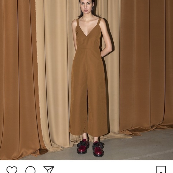 ISO Ali Golden Grosgrain Jumpsuit in Caramel